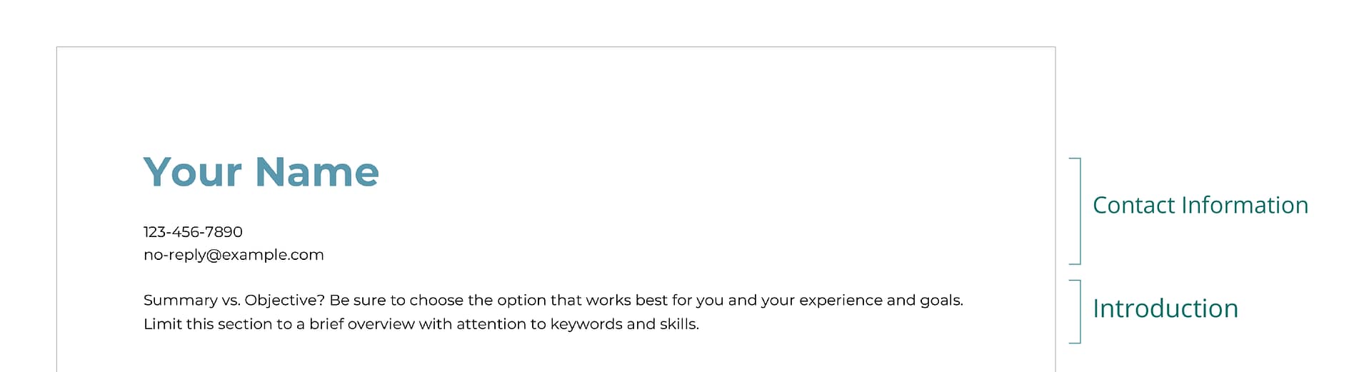 Resume Introduction