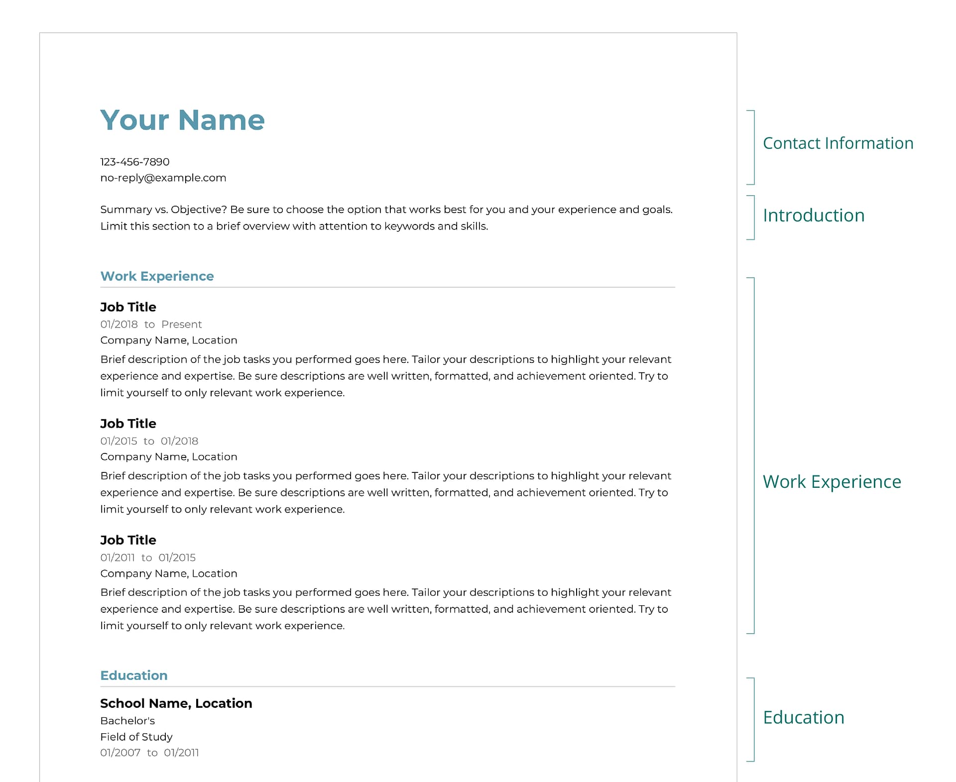 Resume Education Section